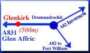 find us at Glenkirk in the centre of Drumnadrochit & the heart of Loch Ness